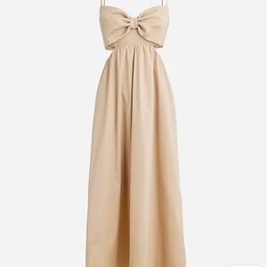 J Crew Bow-front Cutout Midi Dress in Stretch Taffeta - Size 12